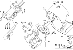 Рулевая колонка с электроприводом для BMW E52 Z8 S62 (схема запасных частей)