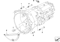 Крепление/дополнит.элементы КПП для BMW E87 120i N46 (схема запасных частей)