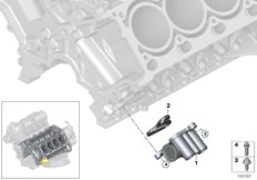 Смазочная система-штуцер масляного рад. для BMW E70 X5 4.8i N62N (схема запасных частей)