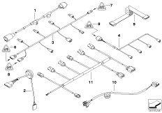 Различные дополнит.комплекты проводов для BMW E65 745d M67N (схема запасных частей)