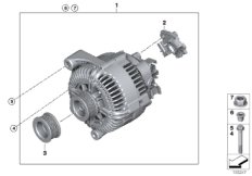 генератор для BMW E70 X5 3.0d M57N2 (схема запасных частей)