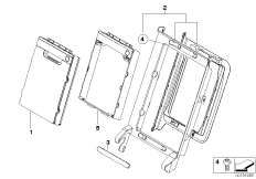 Заднее сиденье, чехол для перевозки лыж для BMW E91 330xi N52 (схема запасных частей)