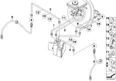 Трубопровод тормозного привода Пд для BMW R55 Cooper S N14 (схема запасных частей)