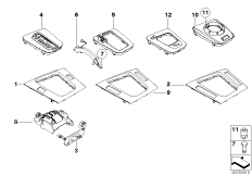 накладка отделения для мелких вещей для BMW E46 325i M54 (схема запасных частей)