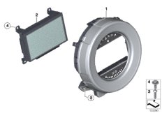 Комбинация приборов с системой навигации для MINI R60 Cooper SD N47N (схема запасных частей)