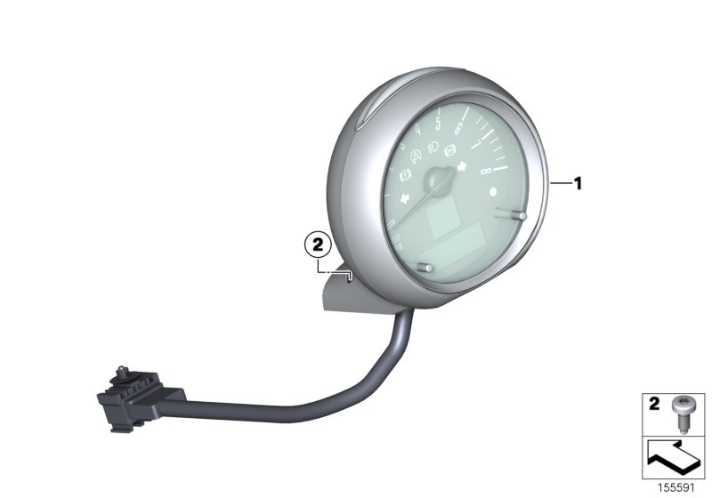 Отдельные приборы на рулевой колонке для MINI R59 Cooper SD N47N (схема запчастей)