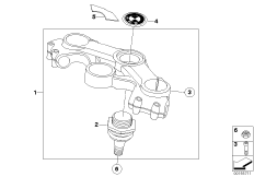 Перемычка вилки Вх для BMW K29 R 1200 S (0366,0396) 0 (схема запасных частей)