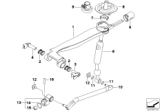 Механизм переключения передач МКПП для BMW E61N 523i N52N (схема запасных частей)