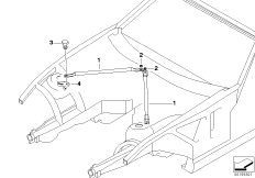 Распорка стоек для BMW E85 Z4 2.5i N52 (схема запасных частей)