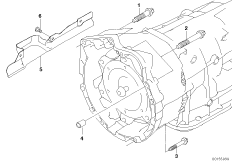 Крепление/дополнит.элементы КПП для BMW E91N 325xi N52N (схема запасных частей)