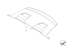 Инд.полка за задним сиденьем Alcantara для BMW E63 630i N52 (схема запасных частей)