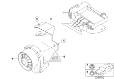 система охранной сигнализации для BMW E66 760Li N73 (схема запасных частей)