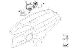 Динамик панели приборов для BMW E71 X6 30dX N57 (схема запасных частей)