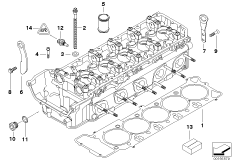 Головка блока цилиндров-доп.элементы для BMW E64 M6 S85 (схема запасных частей)