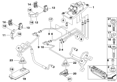 Клапанный блок и доп.дет./Dynamic Drive для BMW E71 X6 35iX N54 (схема запасных частей)
