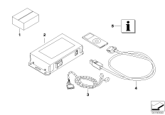 Комплект дооснащения iPod-разъемом для BMW E63N 650i N62N (схема запасных частей)