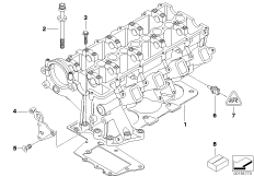 Головка блока цилиндров-доп.элементы для BMW E91 318d M47N2 (схема запасных частей)