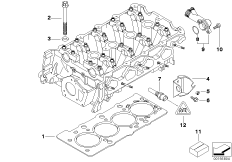 Головка блока цилиндров-доп.элементы для BMW Z3 Z3 1.9 M44 (схема запасных частей)