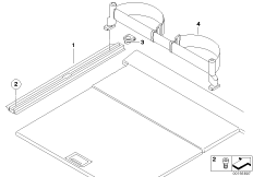 Дооснащение крепежной системой шин для BMW E83N X3 3.0sd M57N2 (схема запасных частей)