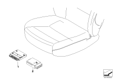 Блок управления сиденья ПАСС ПД и сид.Зд для BMW E70N X5 40iX N55 (схема запасных частей)
