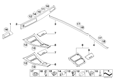 Планки Titan Line Interieur для BMW E93 325i N52N (схема запасных частей)