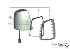 Блок задних фонарей для BMW RR3 Coupé N73 (схема запасных частей)