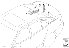 Доосн.баг.отделения местами хранения для BMW E93 325i N53 (схема запасных частей)