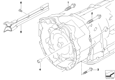 Крепление/дополнит.элементы КПП для BMW E90 330i N52N (схема запасных частей)