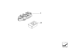 Выключатель cтеклоподъемника для BMW E70N X5 40iX N55 (схема запасных частей)