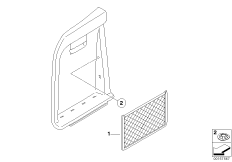 Дооснащение сеткой багажного отделения Л для BMW E70 X5 4.8i N62N (схема запасных частей)