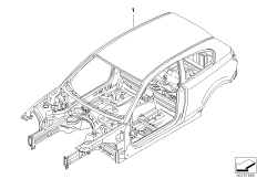 Каркас кузова для BMW E81 118i N46N (схема запасных частей)