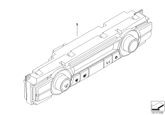 Панель упр.автом.сист.кондицион.Basis для BMW E70 X5 3.0si N52N (схема запасных частей)