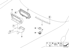 Доп.элем.блока отопителя/кондиционера для BMW E85 Z4 2.2i M54 (схема запасных частей)