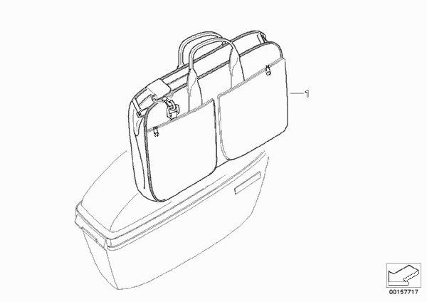 Внутренн.карман для чемодана, спец. а/м для BMW K71 F 800 GT (0B03, 0B13) 0 (схема запчастей)