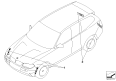 Отражатель для BMW E70 X5 M S63 (схема запасных частей)