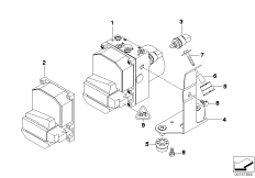 Гидроагрегат DSC/ЭБУ/кронштейн для BMW E52 Z8 S62 (схема запасных частей)