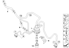 Распределитель топлива/регулят.давления для MOTO K255 R 1200 GS Adve. 08 (0380,0390) 0 (схема запасных частей)