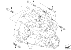 Крепление коробки передач для BMW R55 Cooper d W16 (схема запасных частей)