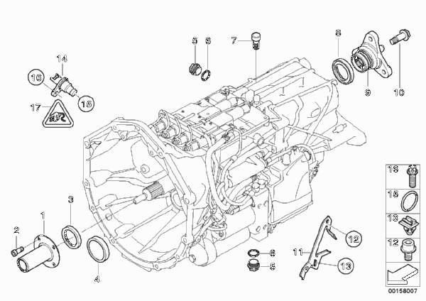 GS7S47BG уплотнения/доп.элементы для BMW E60 M5 S85 (схема запчастей)