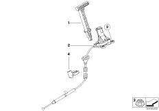 Механизм аварийной разблокировки для BMW E70 X5 3.0sd M57N2 (схема запасных частей)