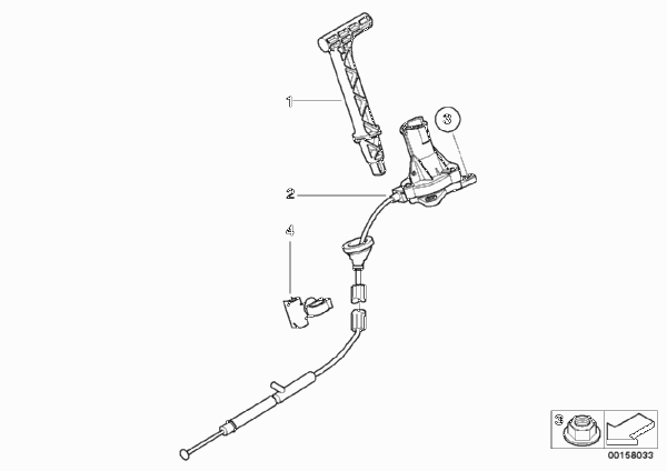 Механизм аварийной разблокировки для BMW E70 X5 M S63 (схема запчастей)