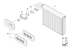 Испаритель/ предохранительный клапан для BMW E71 X6 35dX M57N2 (схема запасных частей)