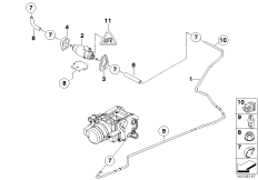 Система подачи топлива/насос/трубопровод для BMW E70 X5 3.0si N52N (схема запасных частей)