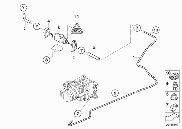Система подачи топлива/насос/трубопровод для BMW E70 X5 M S63 (схема запчастей)
