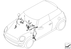 Жгут проводов панели приборов для BMW R57 Coop.S JCW N14 (схема запасных частей)