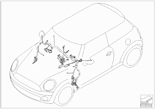 Жгут проводов панели приборов для BMW F60 Cooper S ALL4 B46 (схема запчастей)