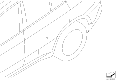Пленка, защищающая от ударов камней для BMW E71 X6 50iX N63 (схема запасных частей)