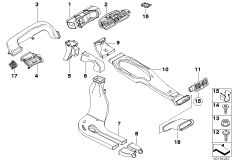 Вентиляционный канал для BMW E61 525i M54 (схема запасных частей)