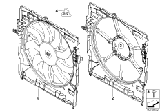 кожух вентилятора для BMW F11N 518d B47 (схема запасных частей)