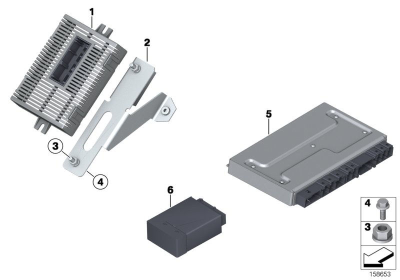 Блоки / модули управления для BMW RR3 Coupé N73 (схема запчастей)